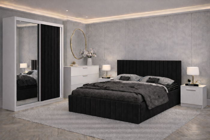 Dormitor Cairo cu Dressing tapitat in 2 usi [4]