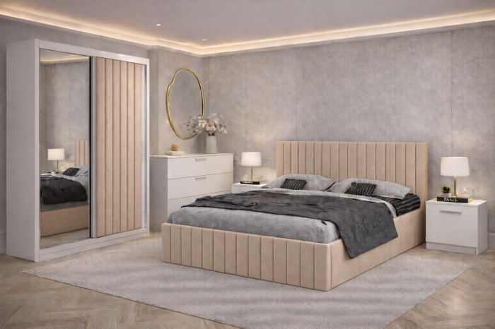 Dormitor Cairo cu Dressing tapitat in 2 usi [5]