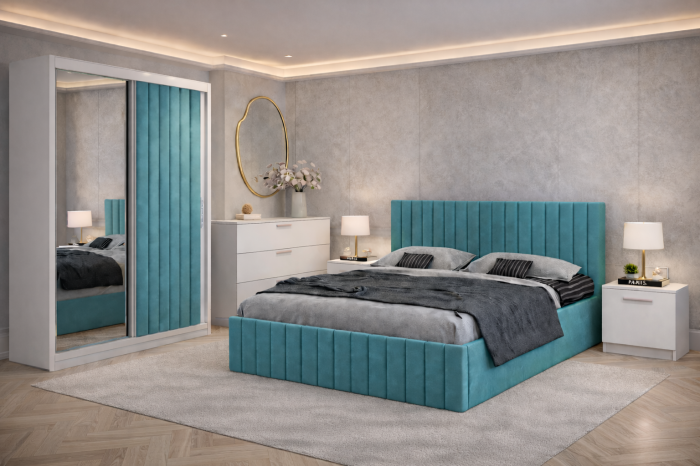 Dormitor Cairo cu Dressing tapitat in 2 usi [8]