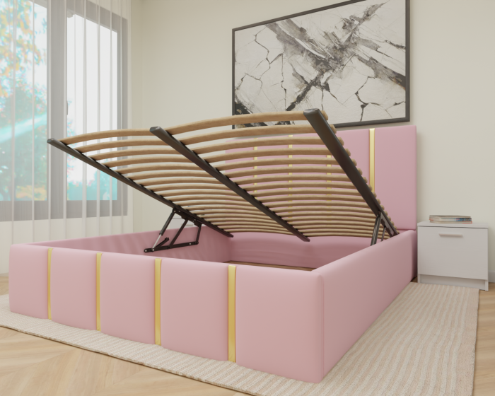 Dormitor MILANO Tapitat 2 usi Alb [2]