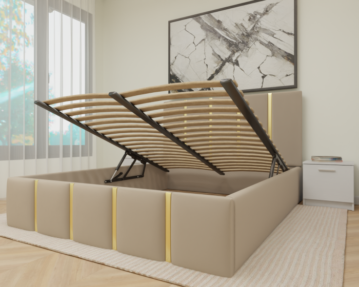 Dormitor MILANO Tapitat 2 usi Alb [2]