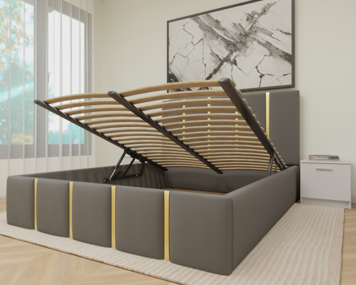 Dormitor MILANO Tapitat 2 usi Alb [2]