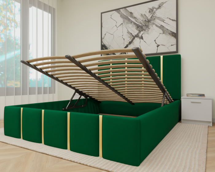 Dormitor MILANO Tapitat 2 usi Alb [2]