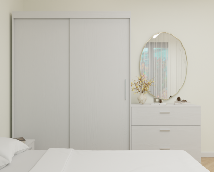 Dormitor MILANO Tapitat 2 usi Alb [4]