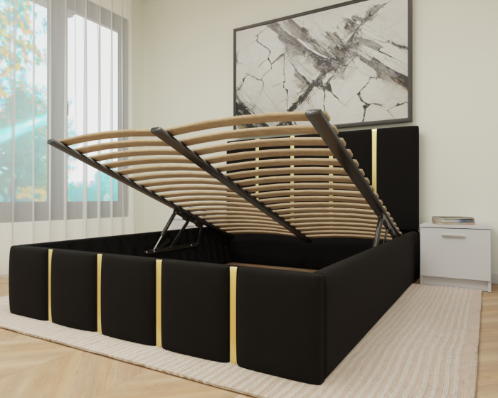 Dormitor MILANO Tapitat 2 usi Alb [2]