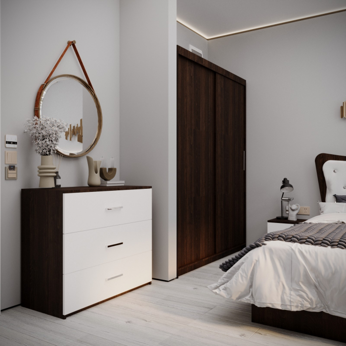 Dormitor Vista Tapitat 2 Usi Wenge [2]