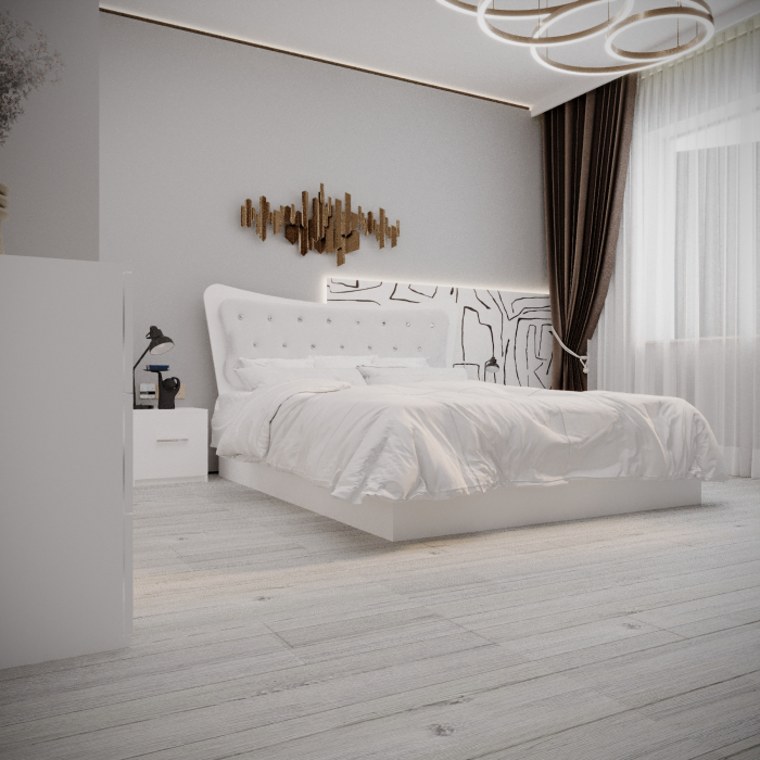 Dormitor Vista Tapitat  Alb 3 usi [3]