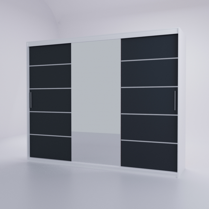 Dressing Nordis Cu Oglinda  Alb&Antracit [4]