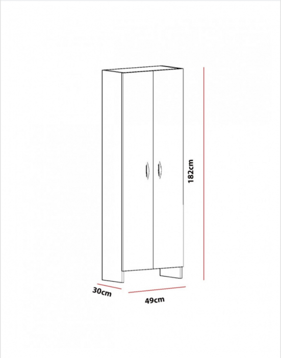 Dulap Bucatarie cu Polite  Alb [3]