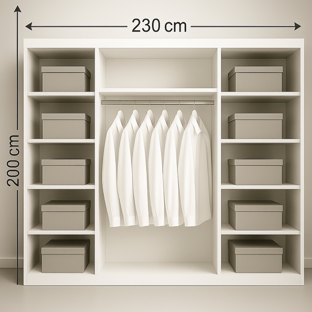Dulap Venus Space 230*200 Cu Oglinda Alb&Antracit, [5]