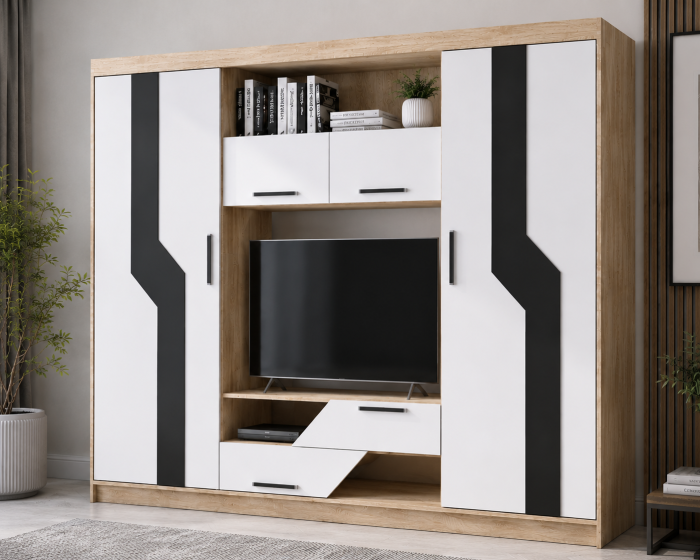 Mobila living Carmen sonoma + alb [3]