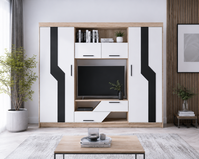Mobila living Carmen sonoma + alb [2]