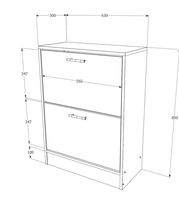 Pantofar 2 Usi Wenge&Sonoma [2]