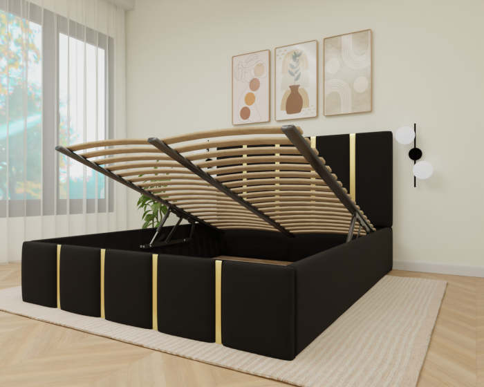 Pat Milano Tapitat cu Somiera Rabatabila [2]