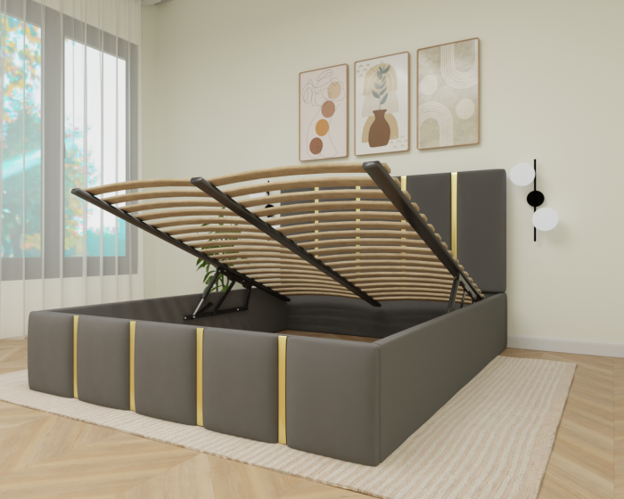 Pat Milano Tapitat cu Somiera Rabatabila [2]