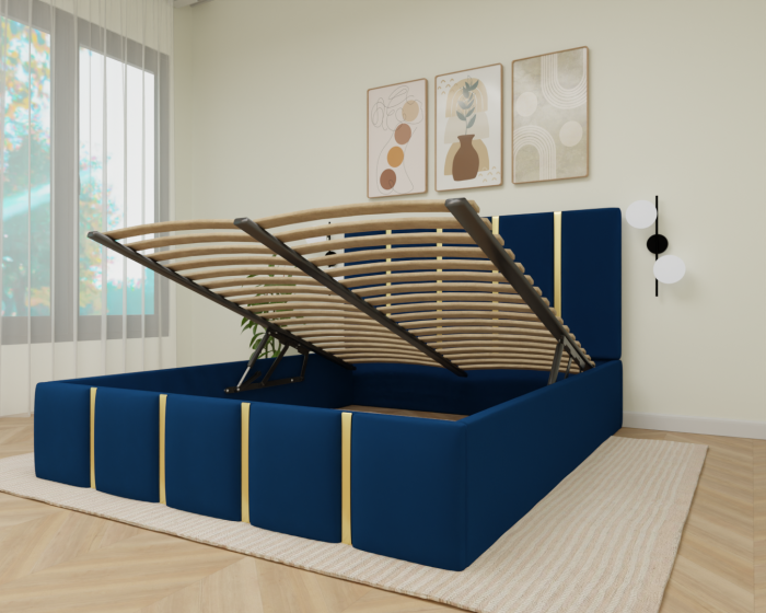 Pat Milano Tapitat cu Somiera Rabatabila [2]