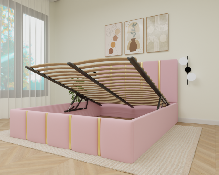 Pat Milano Tapitat cu Somiera Rabatabila [2]