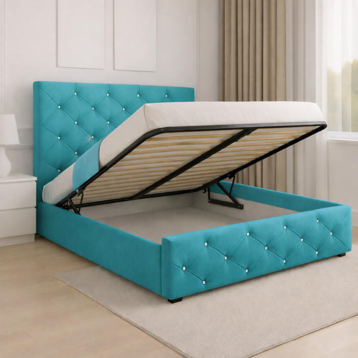 Pat Prestige Tapitat, Stofa Cu Somiera Rabatabila [2]