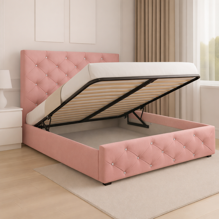 Pat Prestige Tapitat, Stofa Cu Somiera Rabatabila [2]