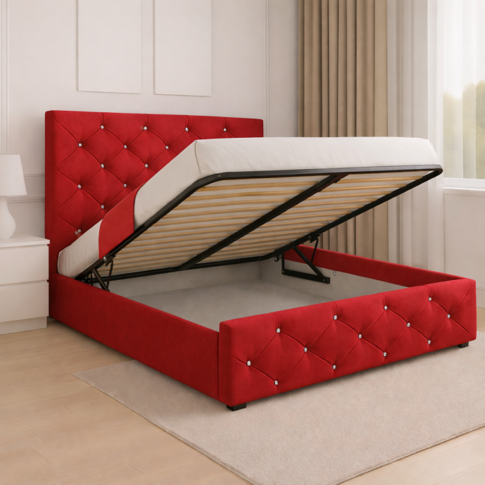 Pat Prestige Tapitat, Stofa Cu Somiera Rabatabila [2]