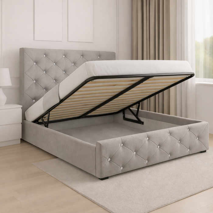 Pat Prestige Tapitat, Stofa Cu Somiera Rabatabila [2]