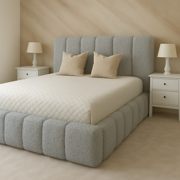 Pat tapitat AURORA , Saltea inclusa, Calitate Superioara   ✔ [1]