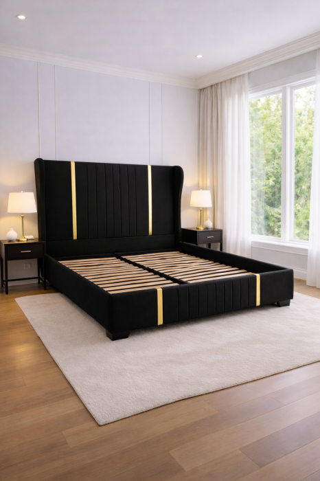 Patul Tapițat Hawaii cu Somieră Rabatabilă [4]