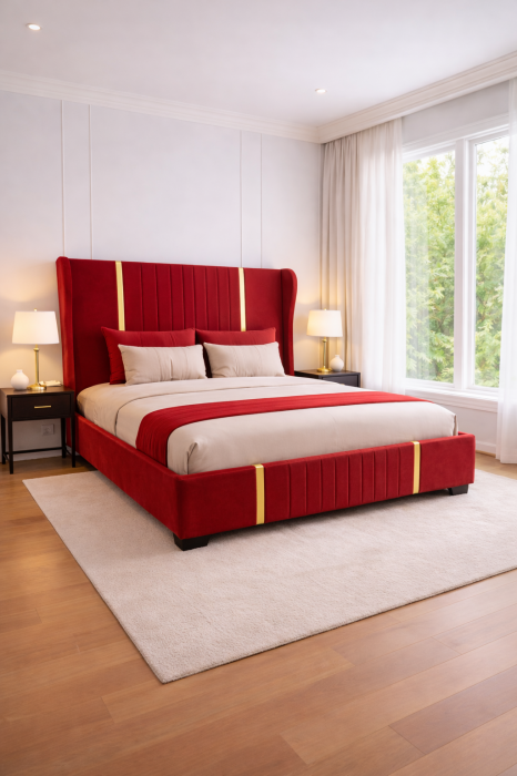 Patul Tapițat Hawaii cu Somieră Rabatabilă [2]