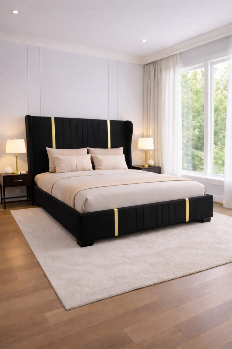 Patul Tapițat Hawaii cu Somieră Rabatabilă [2]