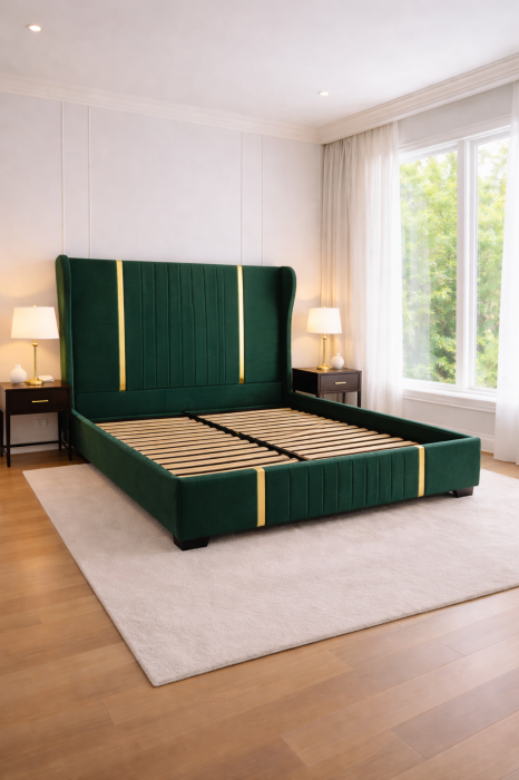 Patul Tapițat Hawaii cu Somieră Rabatabilă [4]