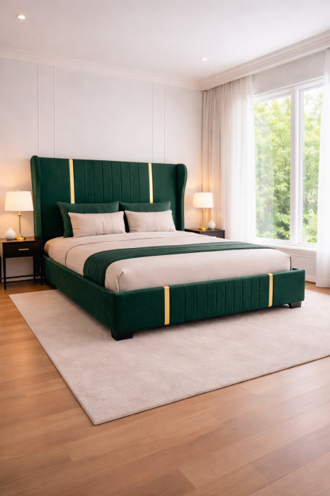 Patul Tapițat Hawaii cu Somieră Rabatabilă [2]