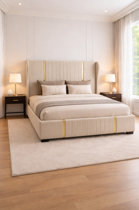 Patul Tapițat Hawaii cu Somieră Rabatabilă [2]