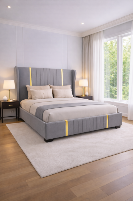 Patul Tapițat Hawaii cu Somieră Rabatabilă [2]