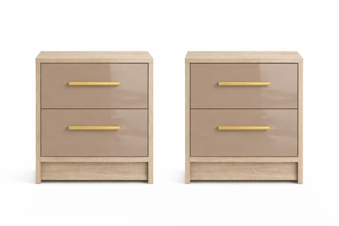 SET 2 Noptiere cu sertare din mdf lucios IULIA [2]