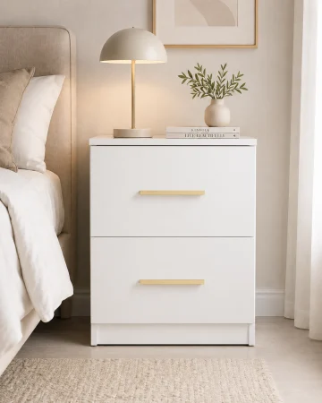 Set Dormitor Eva mdf lucios cu Somiera Rabatabila si lada de depozitare, dressing 250x200 [4]