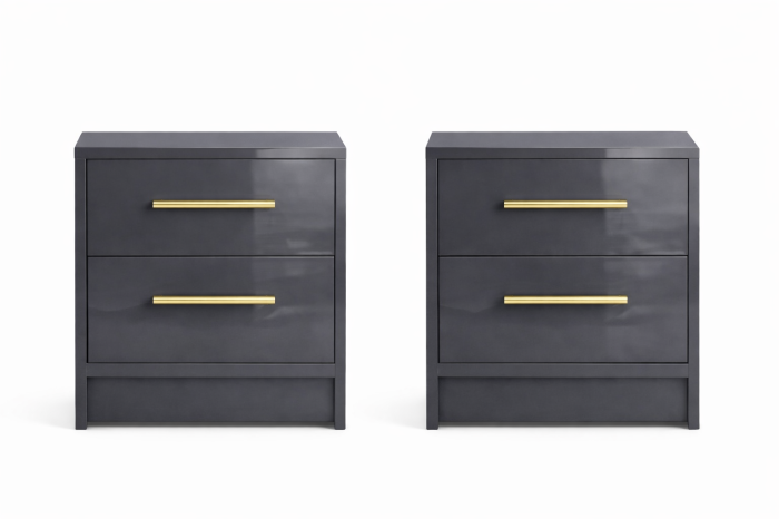 Set Dormitor Eva MDF lucios cu Somiera rabatabila si lada, dressing 150x200 [4]