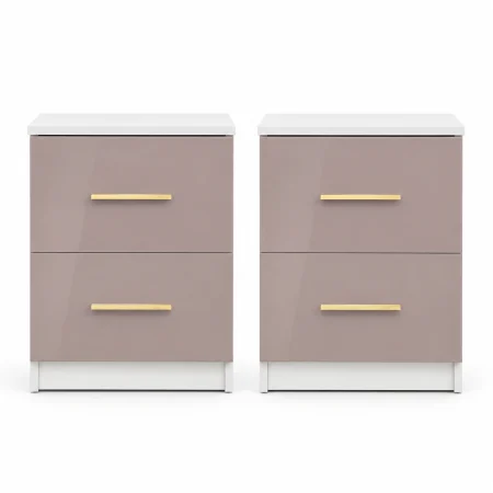 Set Dormitor Eva MDF lucios cu Somiera rabatabila si lada, dressing 150x200 [5]