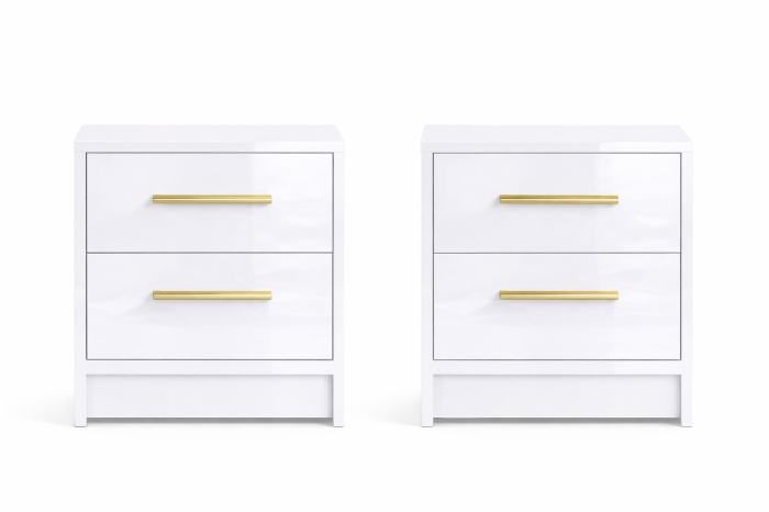 Set Dormitor Eva MDF lucios cu Somiera rabatabila si lada, dressing 150x200 [4]