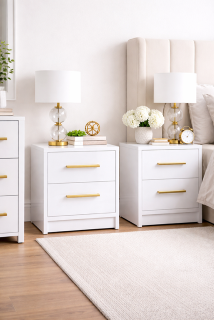 Set Dormitor Eva mdf lucios cu Somiera Rabatabila si lada , dressing 200x200 [3]