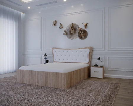 Set Pat Vista Tapitat cu Noptiere [3]