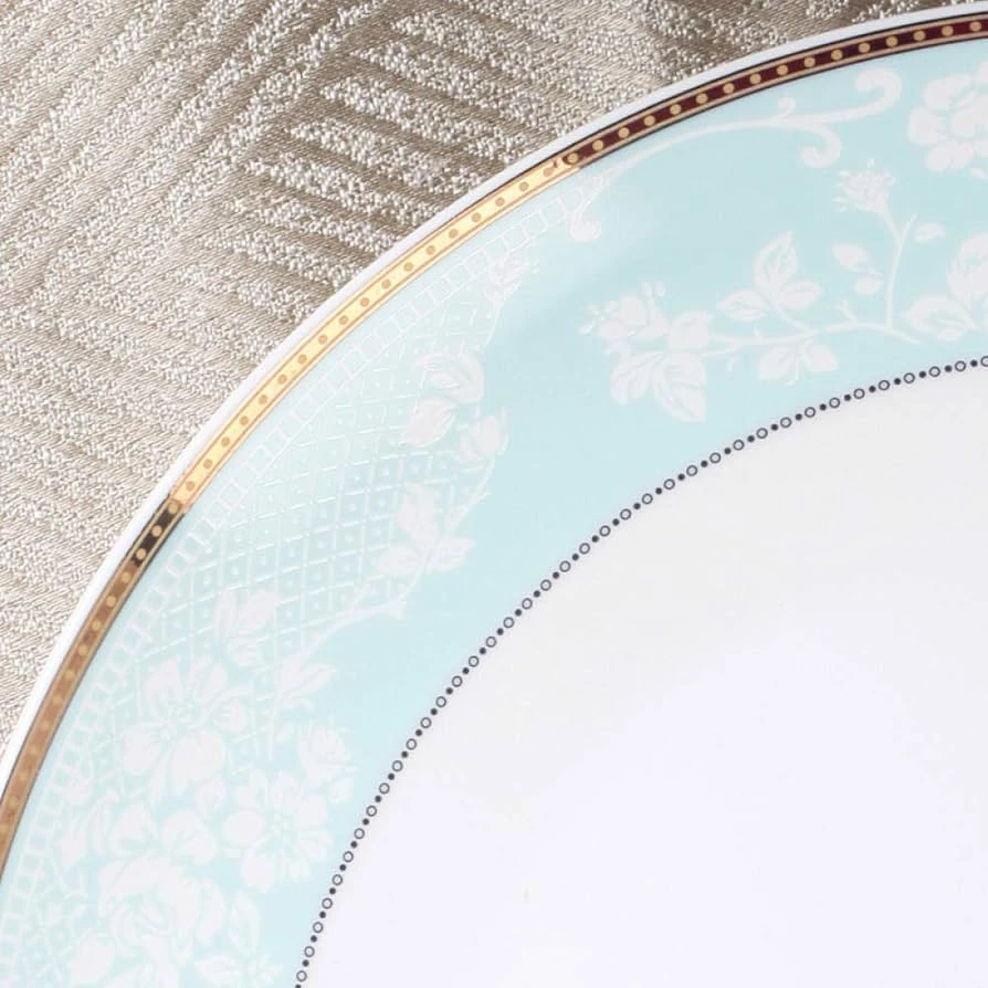 SET 6 FARFURII  DIN PORTELAN CU DECOR AURIU 23CM ✨ [0]
