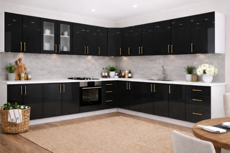 Bucătărie din Mdf lucios Gia 3.2 x 3.6m