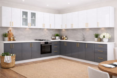 Bucătărie din Mdf lucios Gia 3.2 x 3.6m