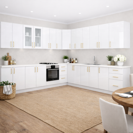 Mobila Bucatarie MDF Lucios - Bucătărie din Mdf lucios Gia 3.2 x 3.6m