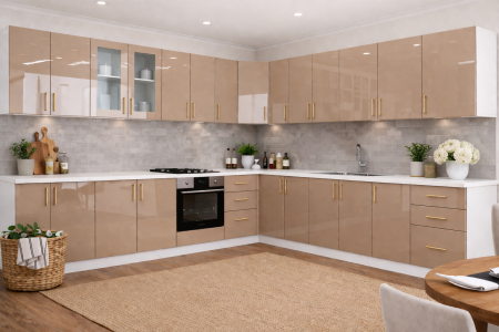 Bucătărie din Mdf lucios Gia 3.2 x 3.6m