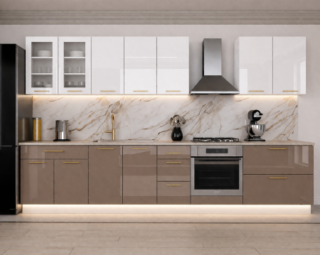 Bucătărie din MDF LUCIOS Lucia 3.4m