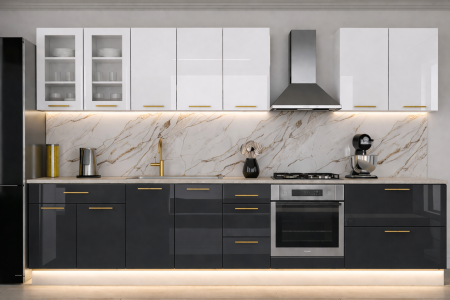 Mobila Bucatarie MDF Lucios - Bucătărie din MDF LUCIOS Lucia 3.4m