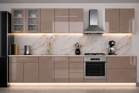 Bucătărie din MDF LUCIOS Lucia 3.4m