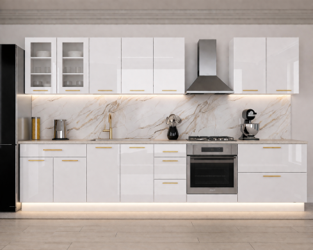 Bucătărie din MDF LUCIOS Lucia 3.4m