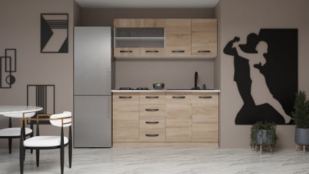 Mobila Bucatarie - Bucatarie Karina  1.8m  Sonoma